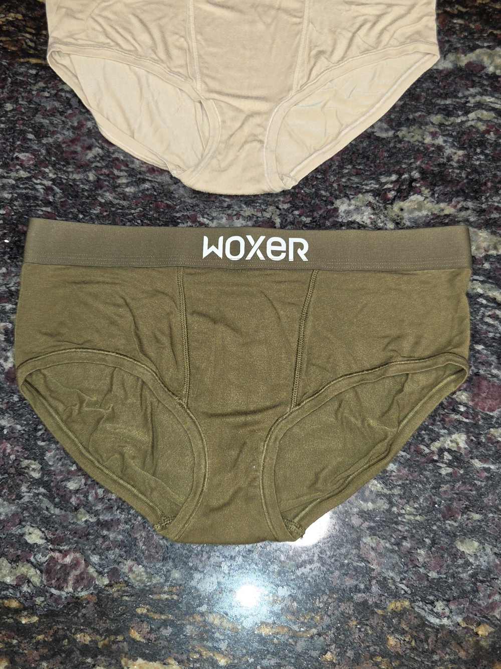 Woxer Olive Green & Nude Women's Briefs - Soft Stretch Cotton